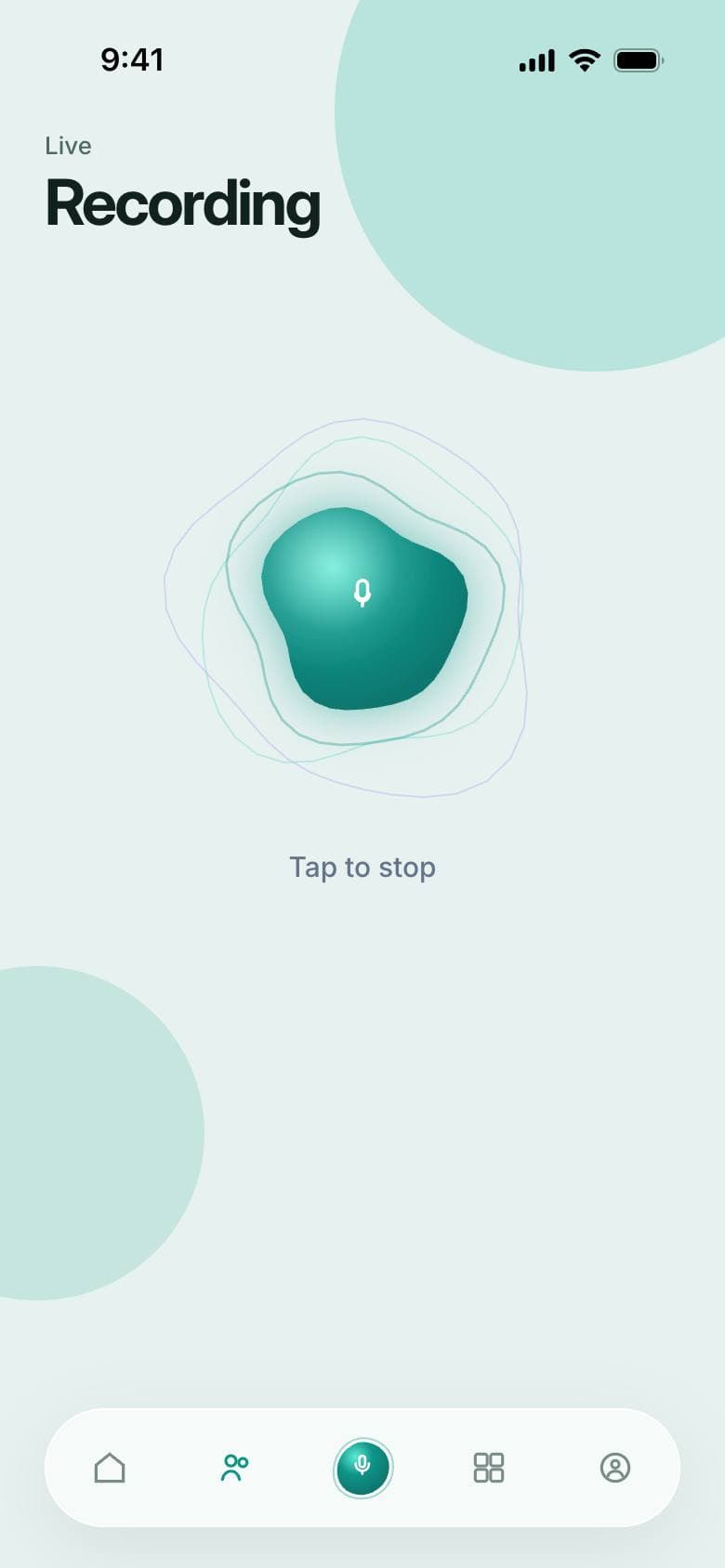 Voice Assessments screen