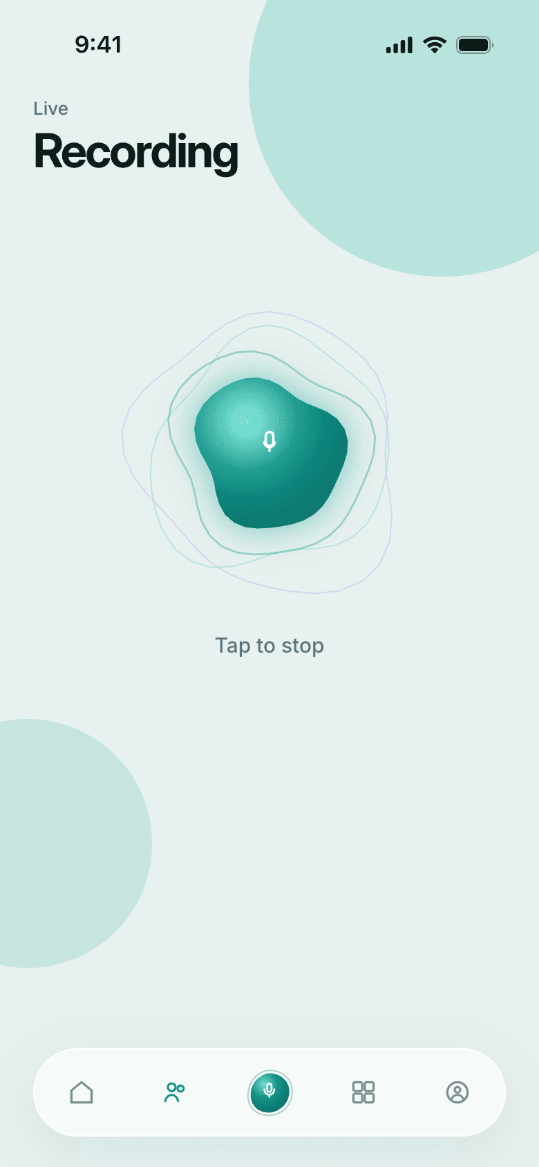 PalmCare AI recording screen
