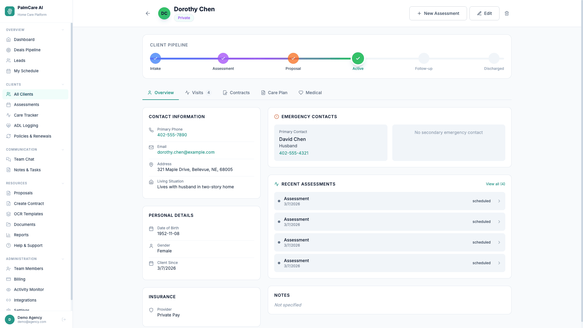 Agency Dashboard screenshot
