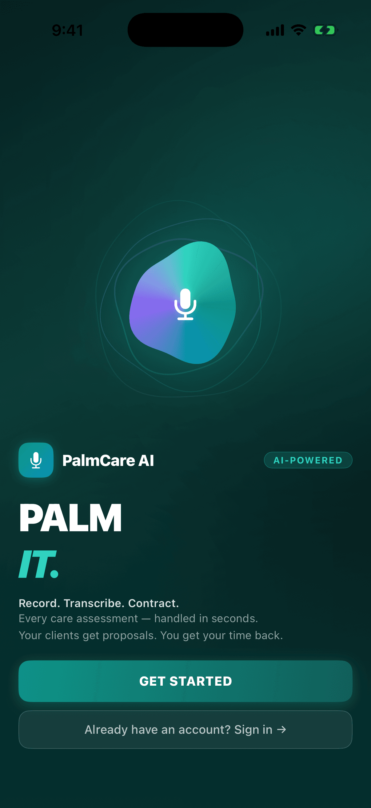 iOS Mobile App screenshot