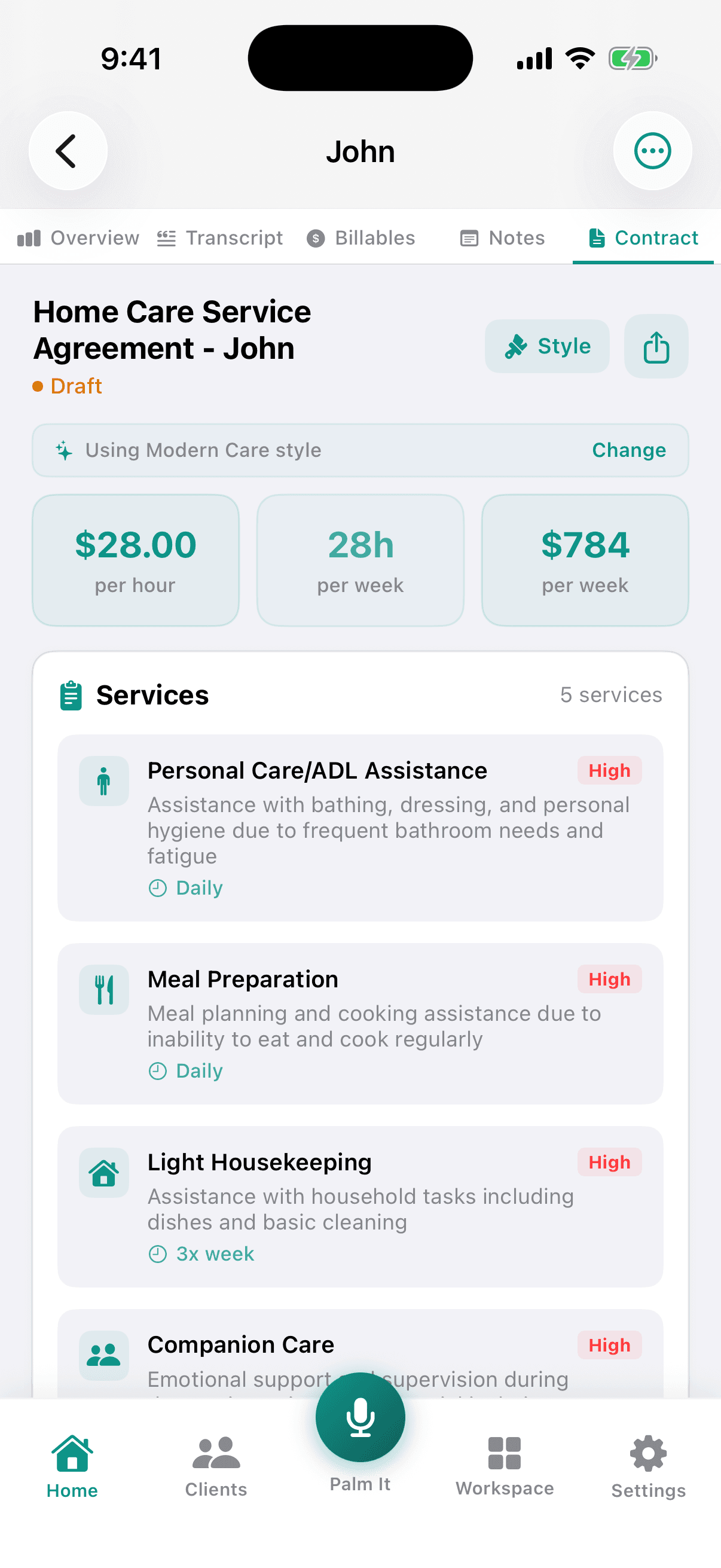 Automatic Billing Extraction screenshot